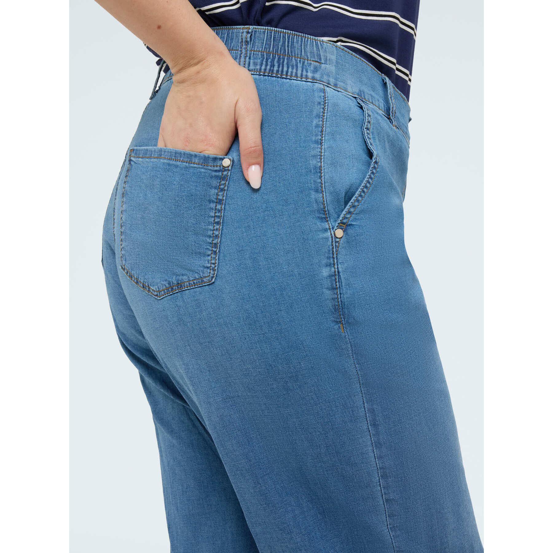 Fiorella Rubino - Jeans wide leg de tencel - Light - blue