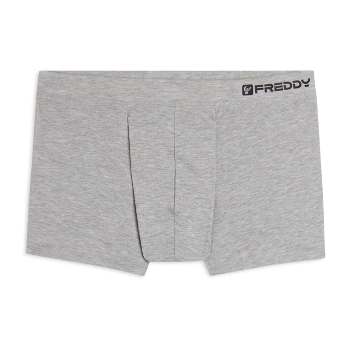 Boxer Uomo Aderenti con Gamba Corta e Logo FREDDY