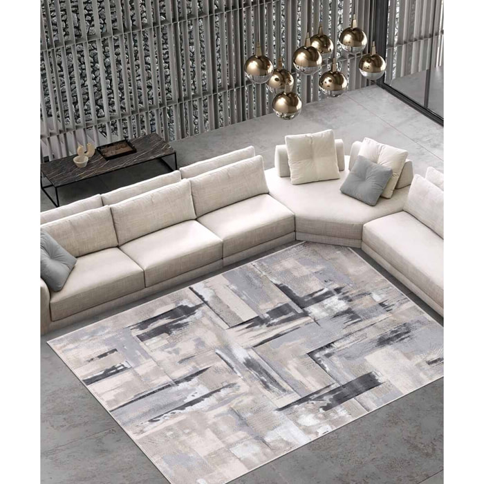 Tappeto Salotto Soggiorno Camera Contemporaneo Grigio