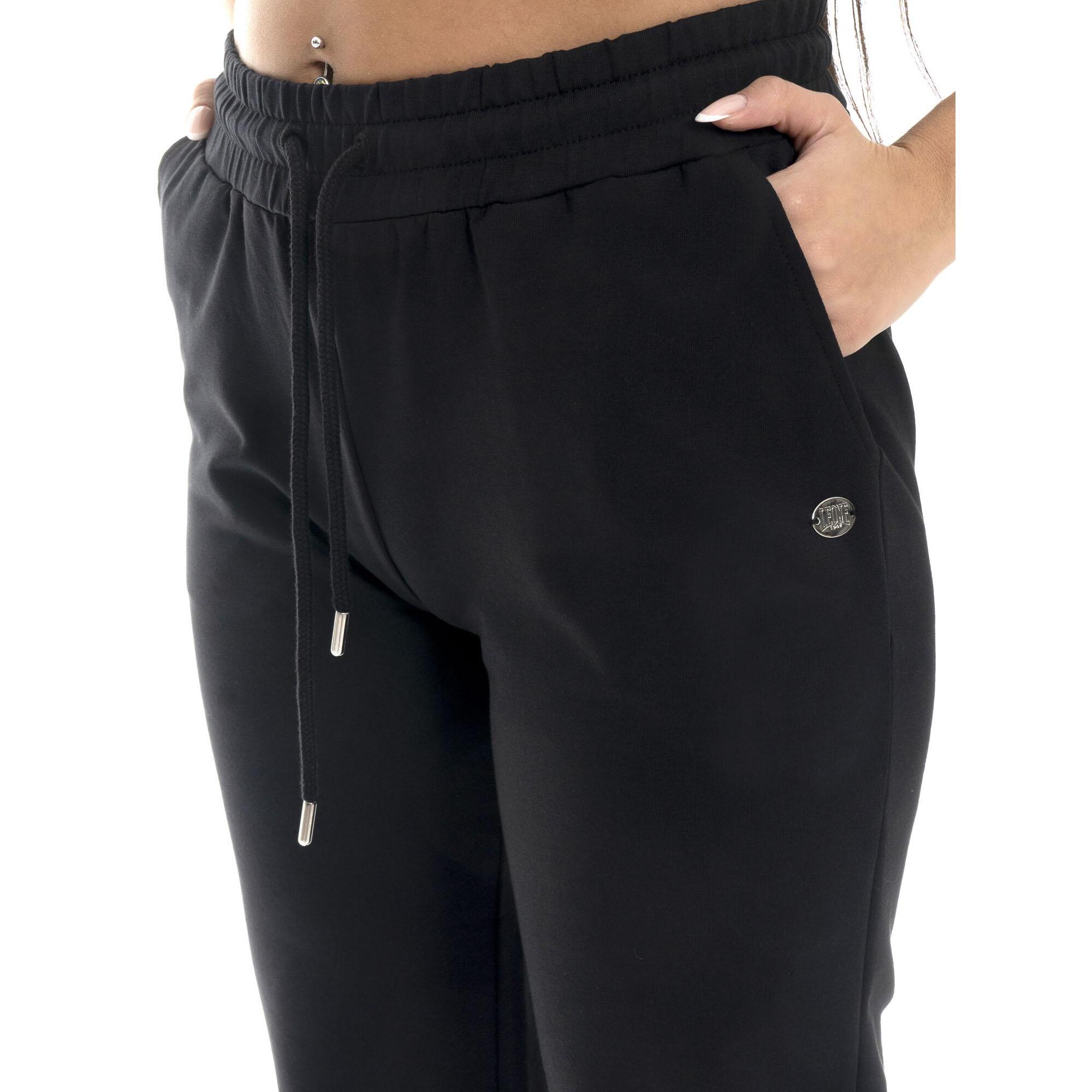 Pantaloni da donna in cotone non felpato Leone Basic