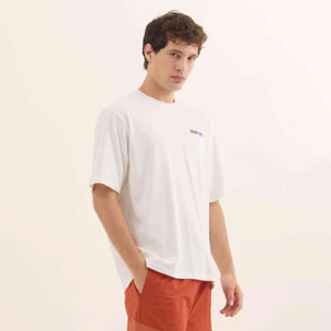 Camiseta Estilo Urbano Oversize Algodón Orgánico Blanco STREETWEAR T-SHIRT WHITE