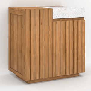 Meuble de salle de bain en bois avec vasque intégrée 80 cm - Noa