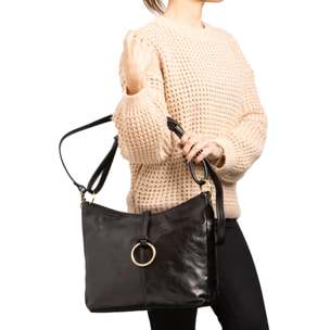 Borsa a spalla  da donna In Vera pelle Made in Italy 29x32x11 cm