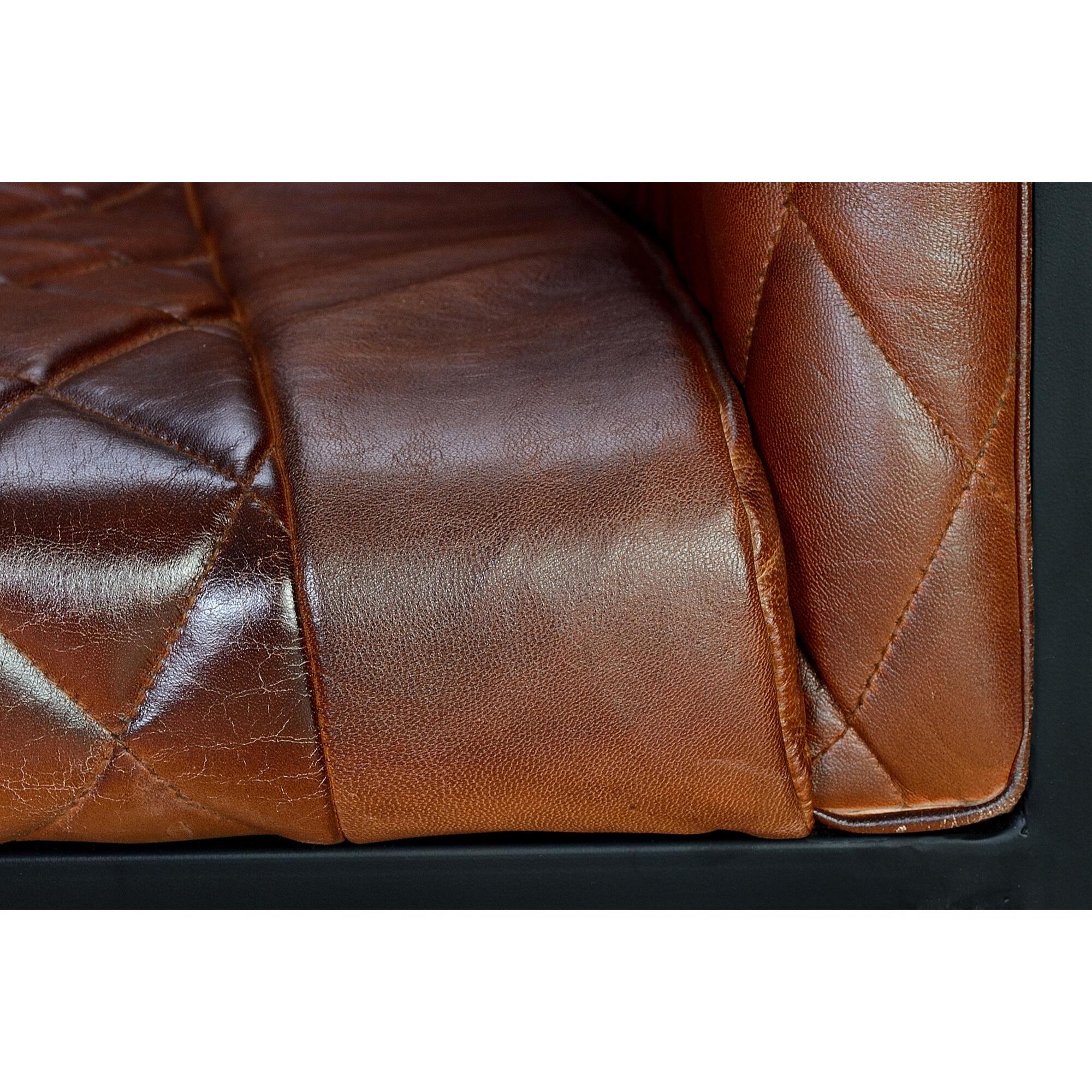 Sillón tapizado - piel - 76x62x60cm