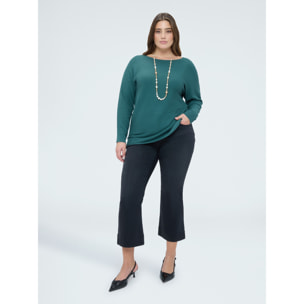 Fiorella Rubino - Jeans Kick Flare lavaggio black - Nero