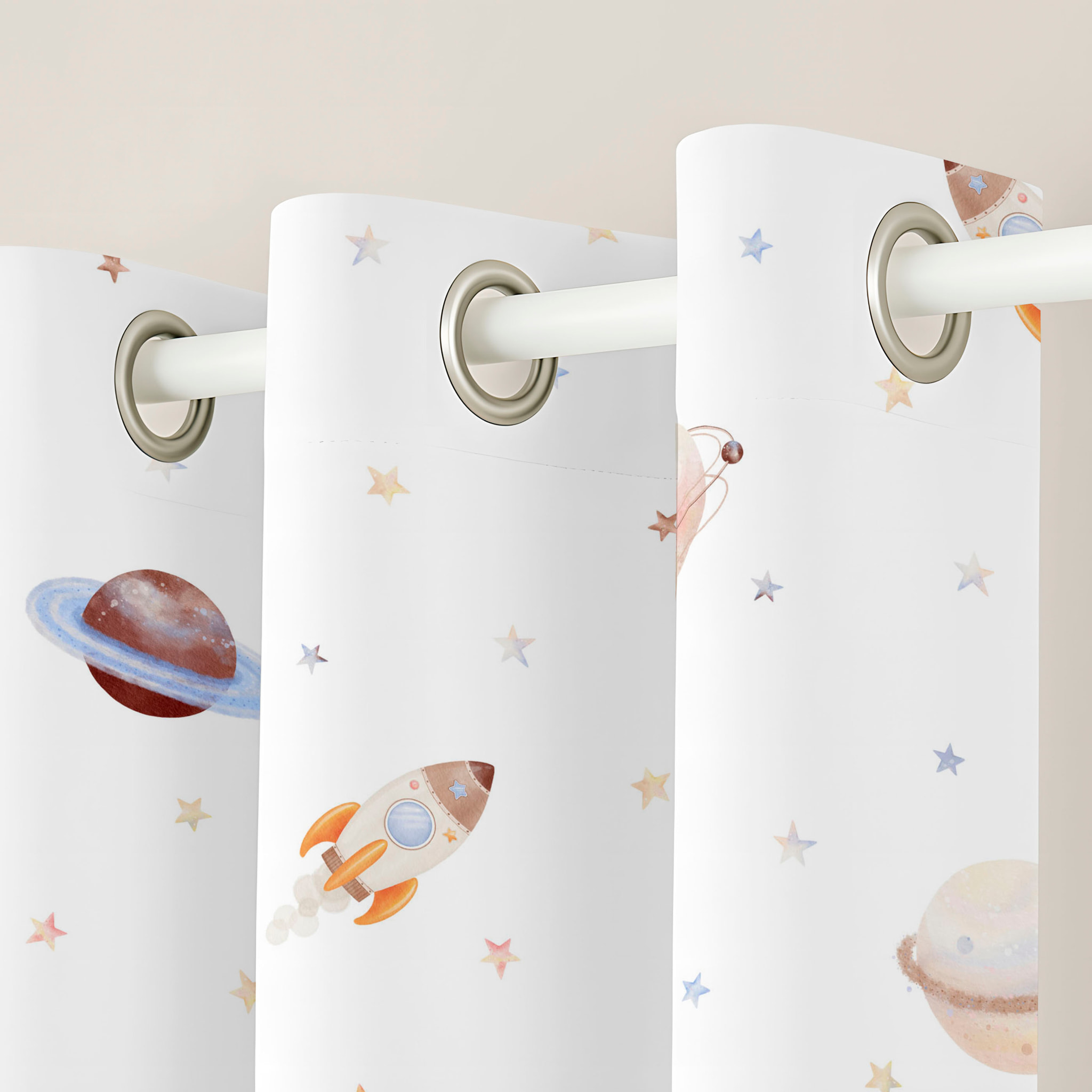 Cool Kids - Cortina Estampada - Con Ojales - 100% Algodón - Astro