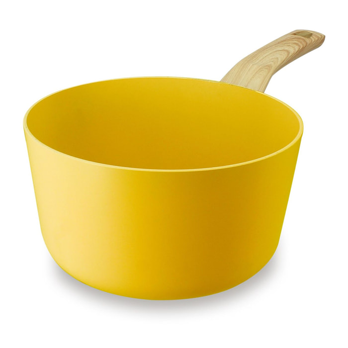 Casserole 20cm avec revêtement céramique jaune - tous feux COLORAMA