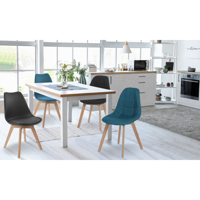 Chaises Suedia + Gabriella - Bleu - noir