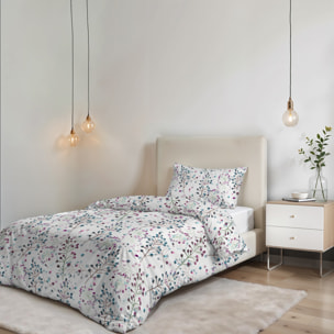 COPRIPIUMINO FANTASY, 100% Microfibra, No Stiro - FLOR