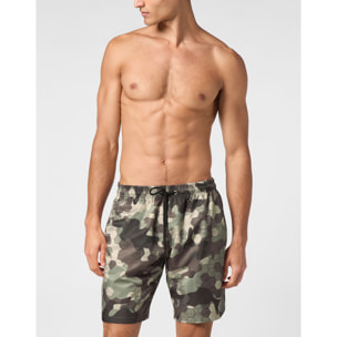 PHILIPP PLEIN Swim Trunks CAMOUFLAGE