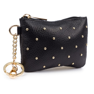 Bellosguardo Monedero Mujer. De piel auténtica acabado Dollaro con detalles metálicos.