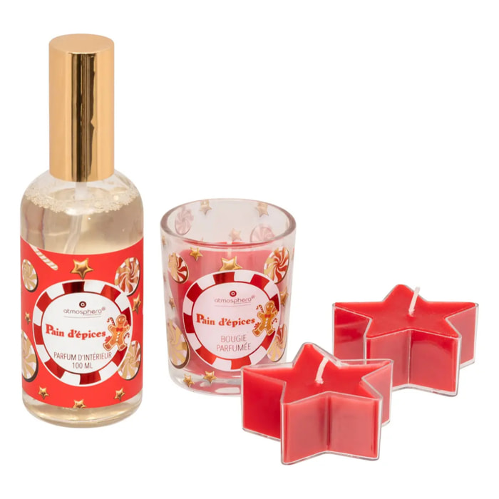 Coffret spray d'ambiance et bougie pain d'épice