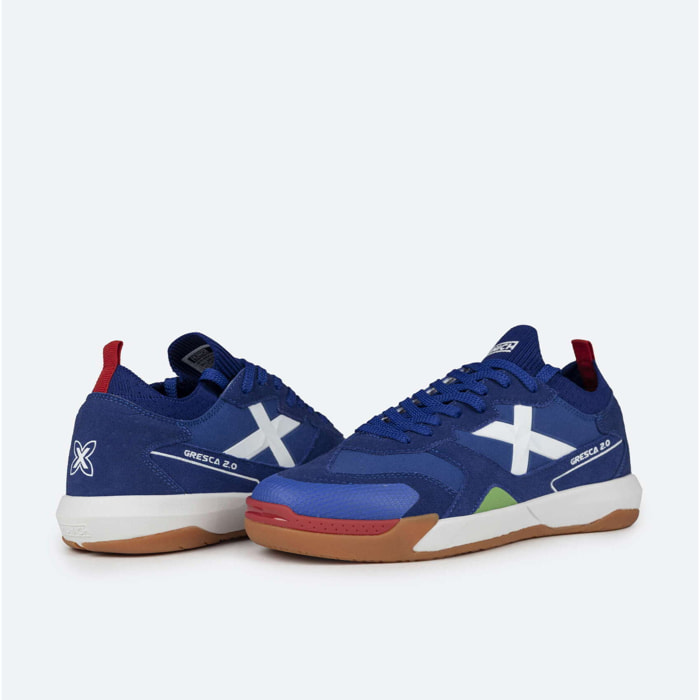 MUNICH GRESCA 2.0 Zapatillas fútbol sala Diseño Futurista Azul y Blanco