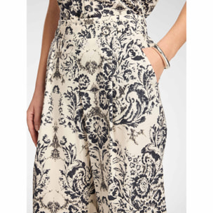 Elena Mirò - Pantalones estampados - Negro