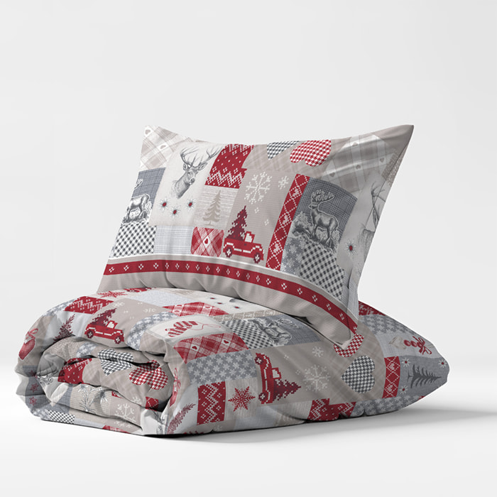 Parure copripiumino alpi rosso