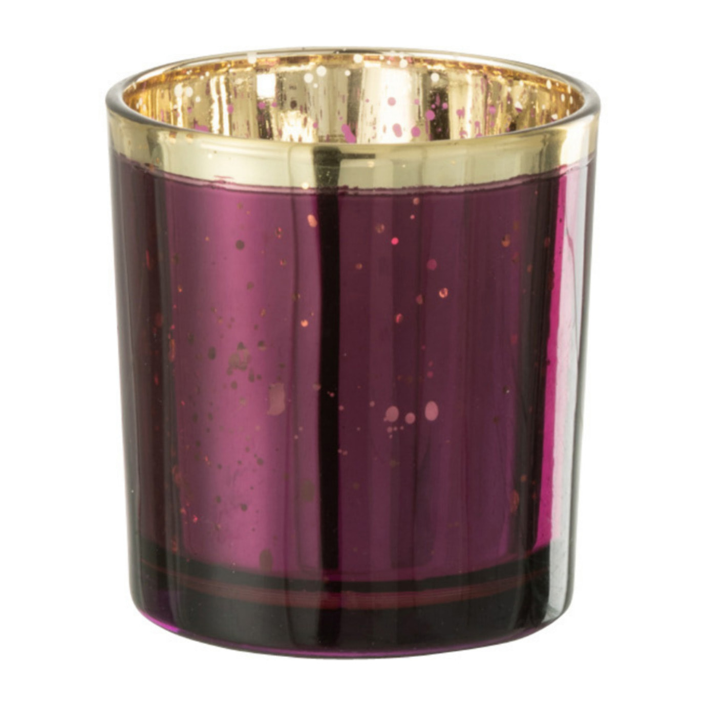 J-Line photophore Bord Dore - verre - bordeaux - small - 6 pcs