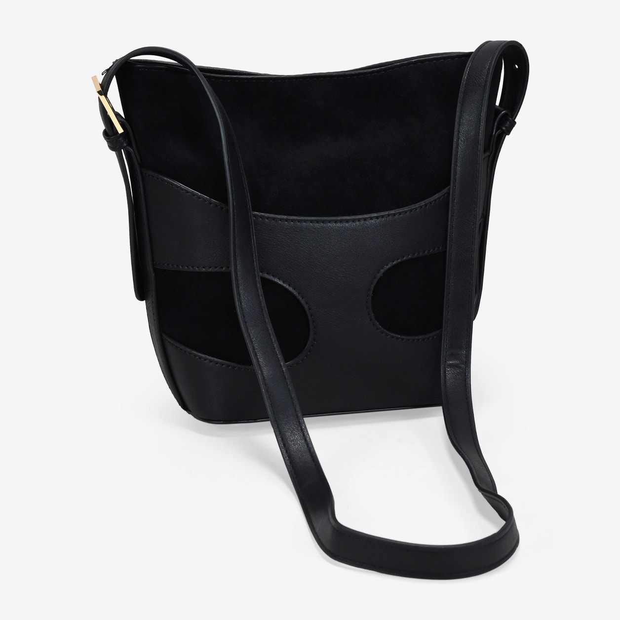 Bolso bandolera negro con cierre imán