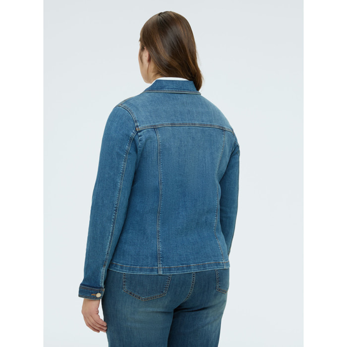 Fiorella Rubino - Giacca in denim con zip - Blu