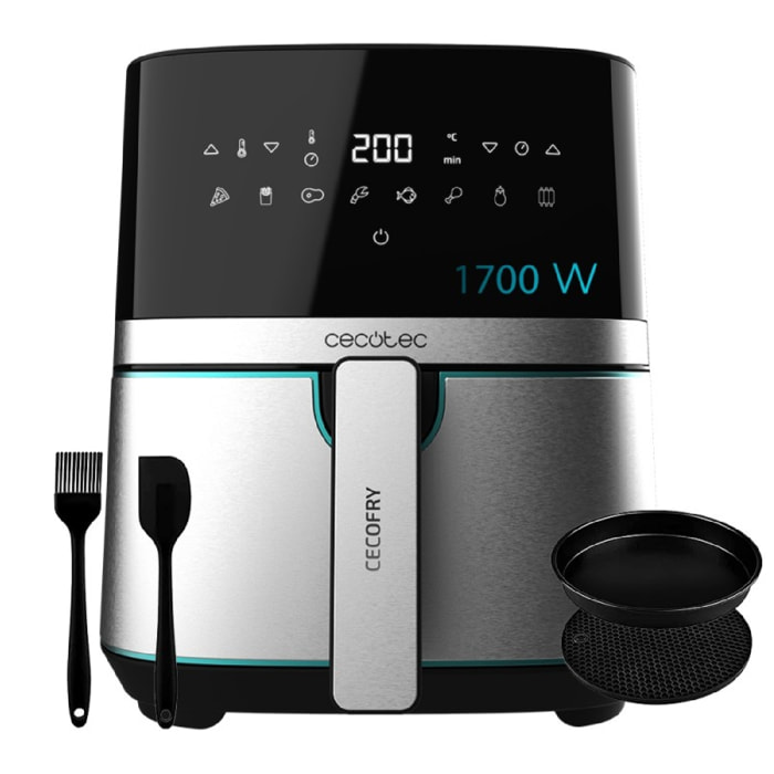 Cecotec Freidora sin aceite Cecofry Full Inox 5500 Pro con Accesorios Cecotec