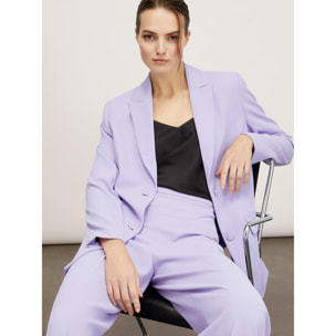 Motivi - Blazer larga con botonadura simple - Violeta