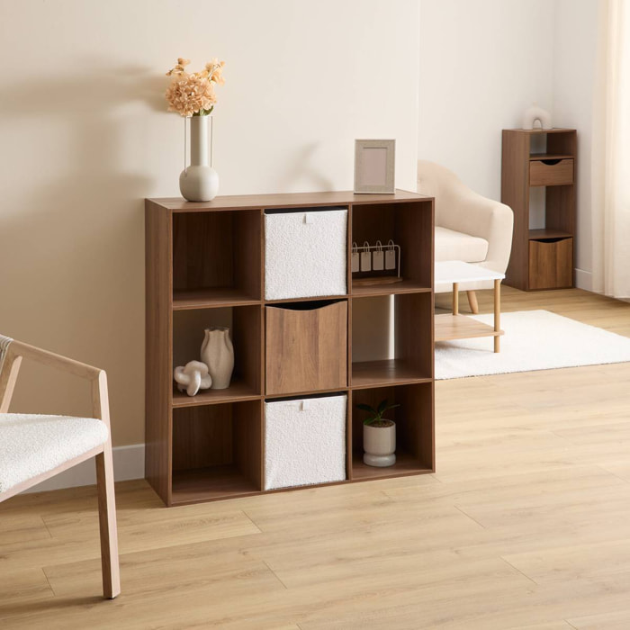 Étagère Mix'N Modul 9 cases carré marron