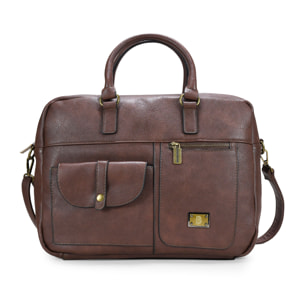 Maletín marrón para portátil