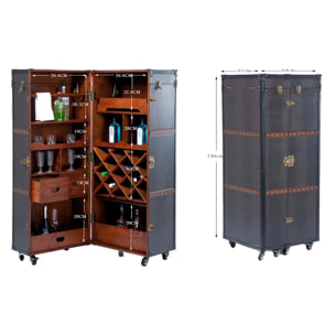 Bar-coffre Globetrotter croco 153cm Kare Design