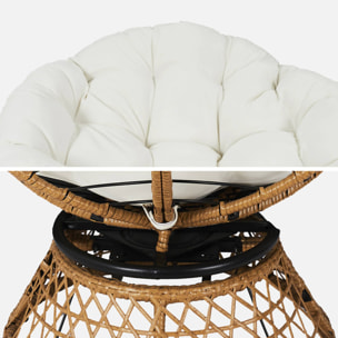 Fauteuil papasan polyrotin rotatif. loveuse outdoor/indoor Ø96cm