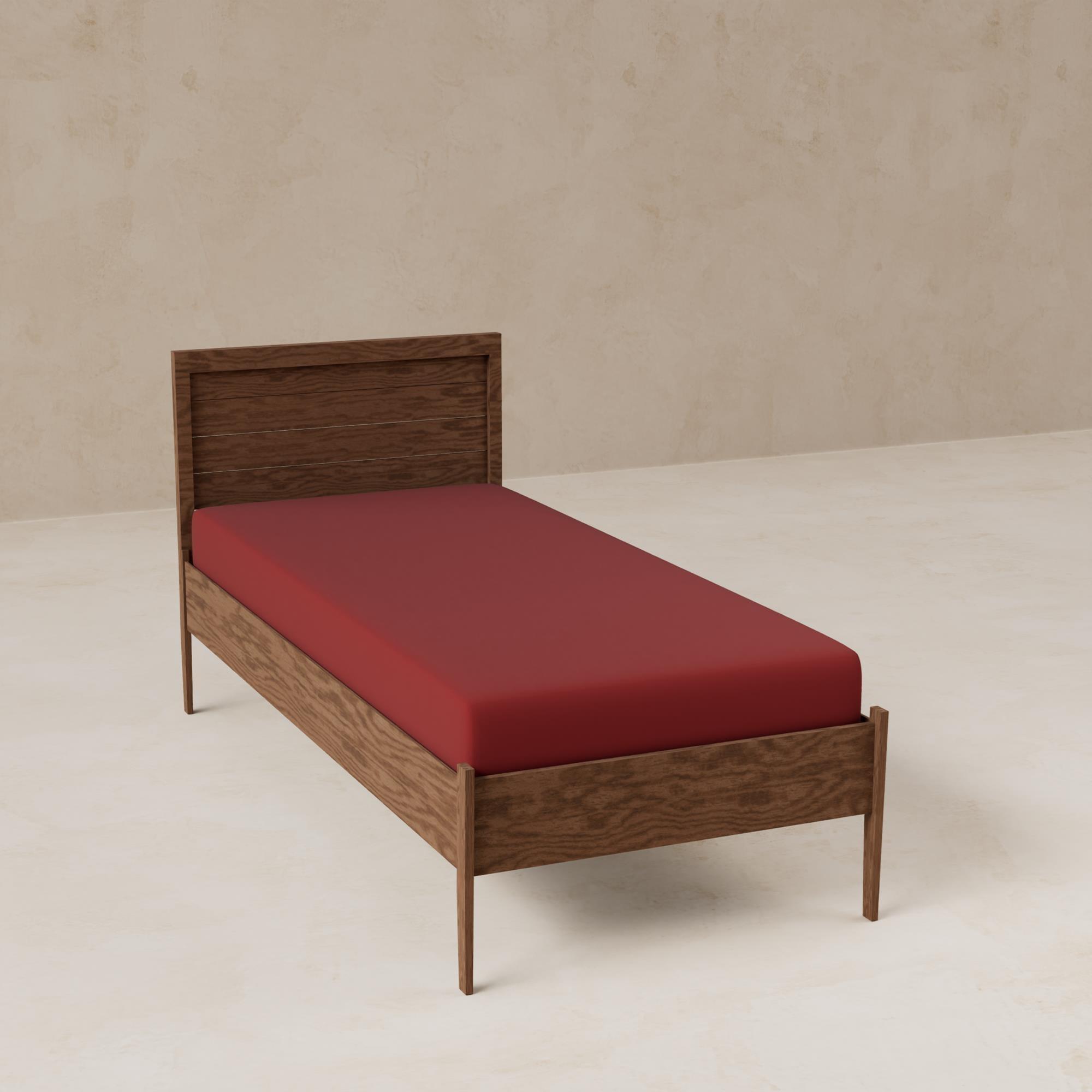 Sábana bajera para cama en color rojo rainbow benetton