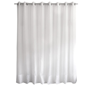 Voilage uni brodé Cornely - Blanc