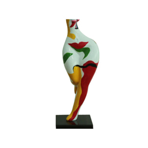 Statue femme en résine avec peinture multicolore H61cm - SPOSA 02