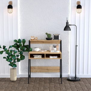 Escritorio,100% tablero de aglomerado rechapado en melamina, color roble