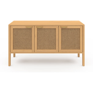 Buffet Eve 3 portes en cannage L110cm