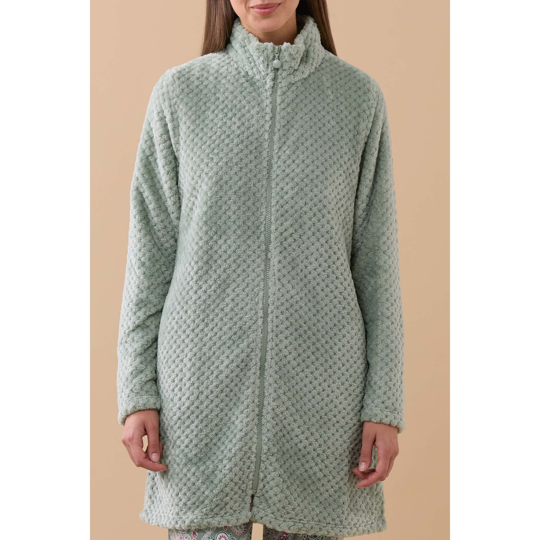 Vestaglia donna bubble in coral con zip Noidinotte