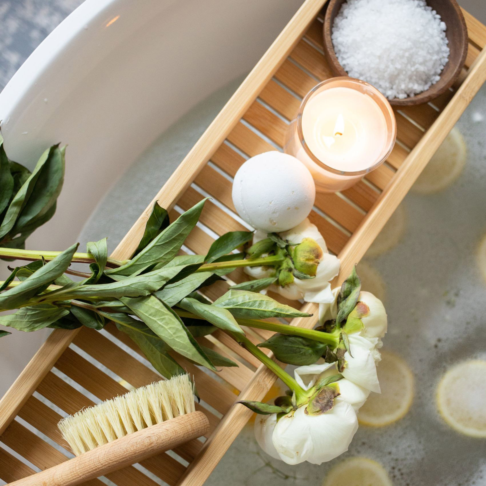 Plateau de bain pour baignoire - Naturel