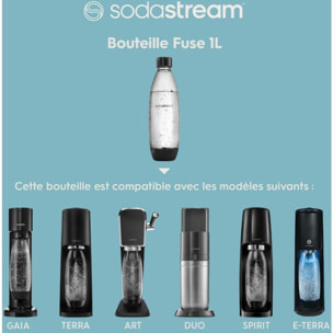 Bouteille SODASTREAM 1L lave-vaisselle Fuse Métal