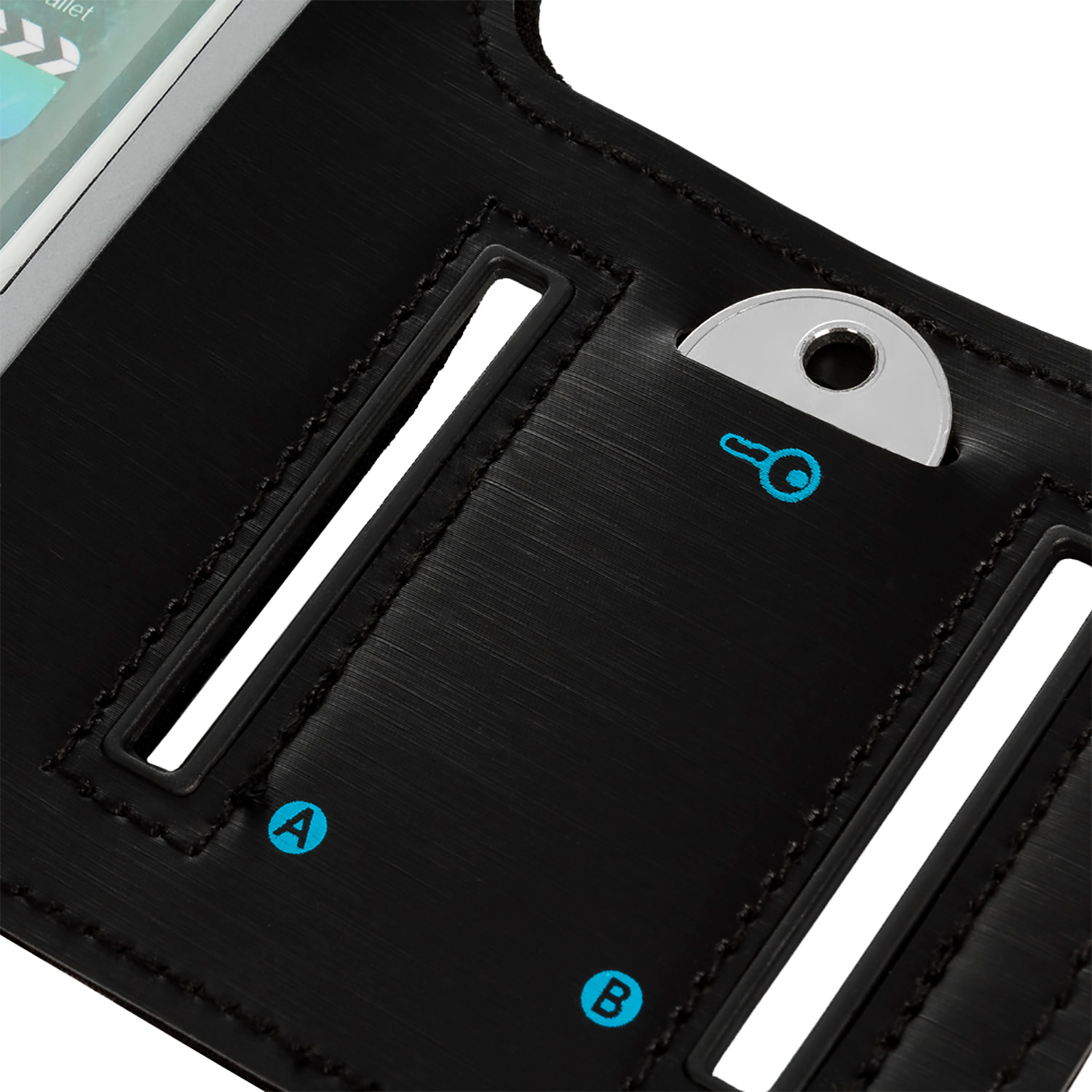 DAM Fascia da braccio sportiva per Smartphone oltre i 5 pollici 1917 Cm. Colore nero