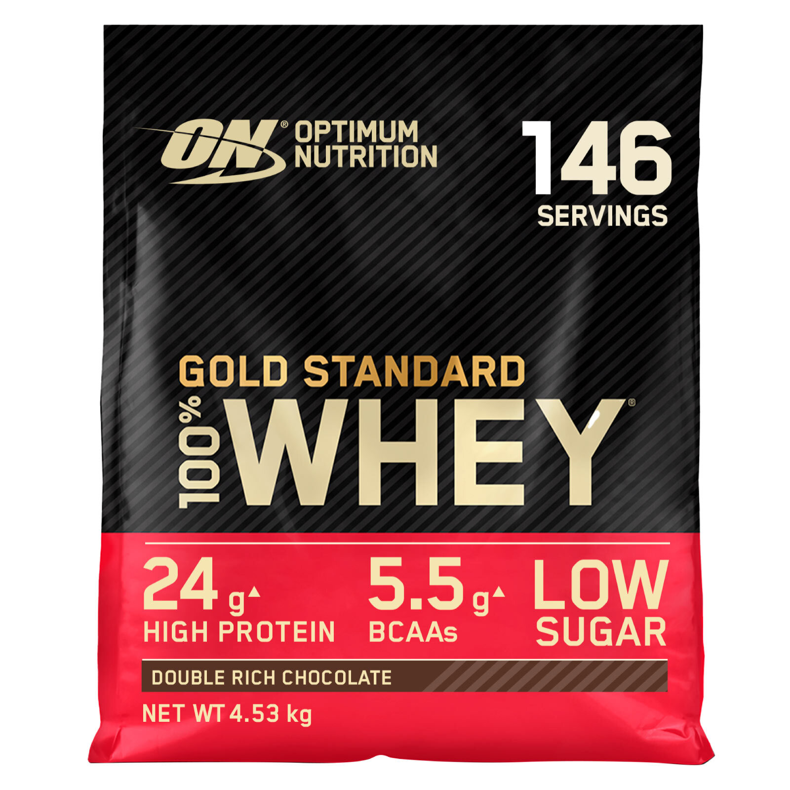 Gold Standard 100% Whey Proteine Isolate Polvere con Aminoacidi Doppio Cioccolato - Busta da 4,53kg