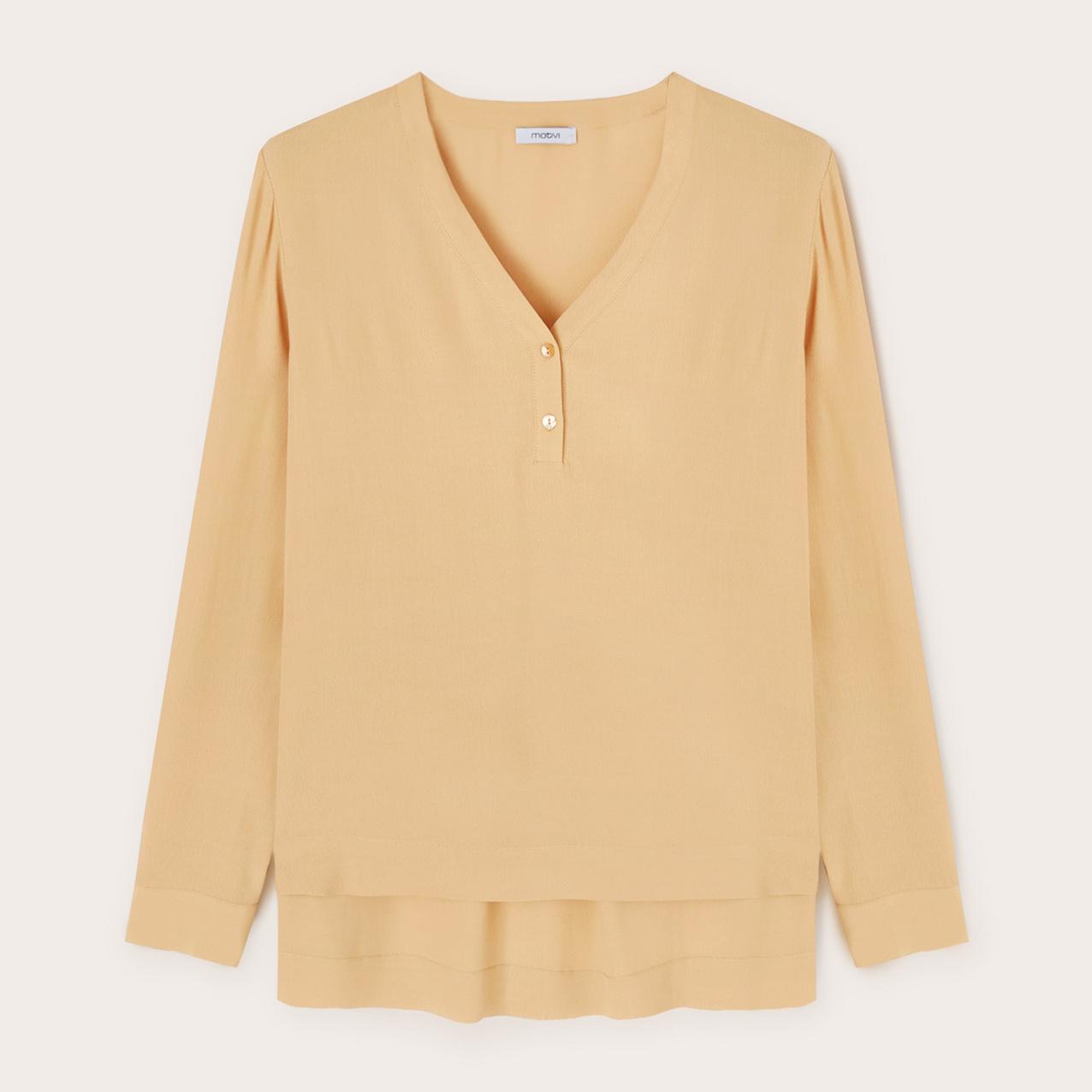 Motivi - Blusa vaporosa serafín - Beige