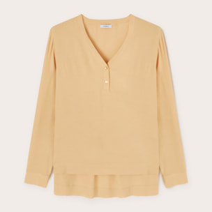 Motivi - Blusa vaporosa serafín - Beige