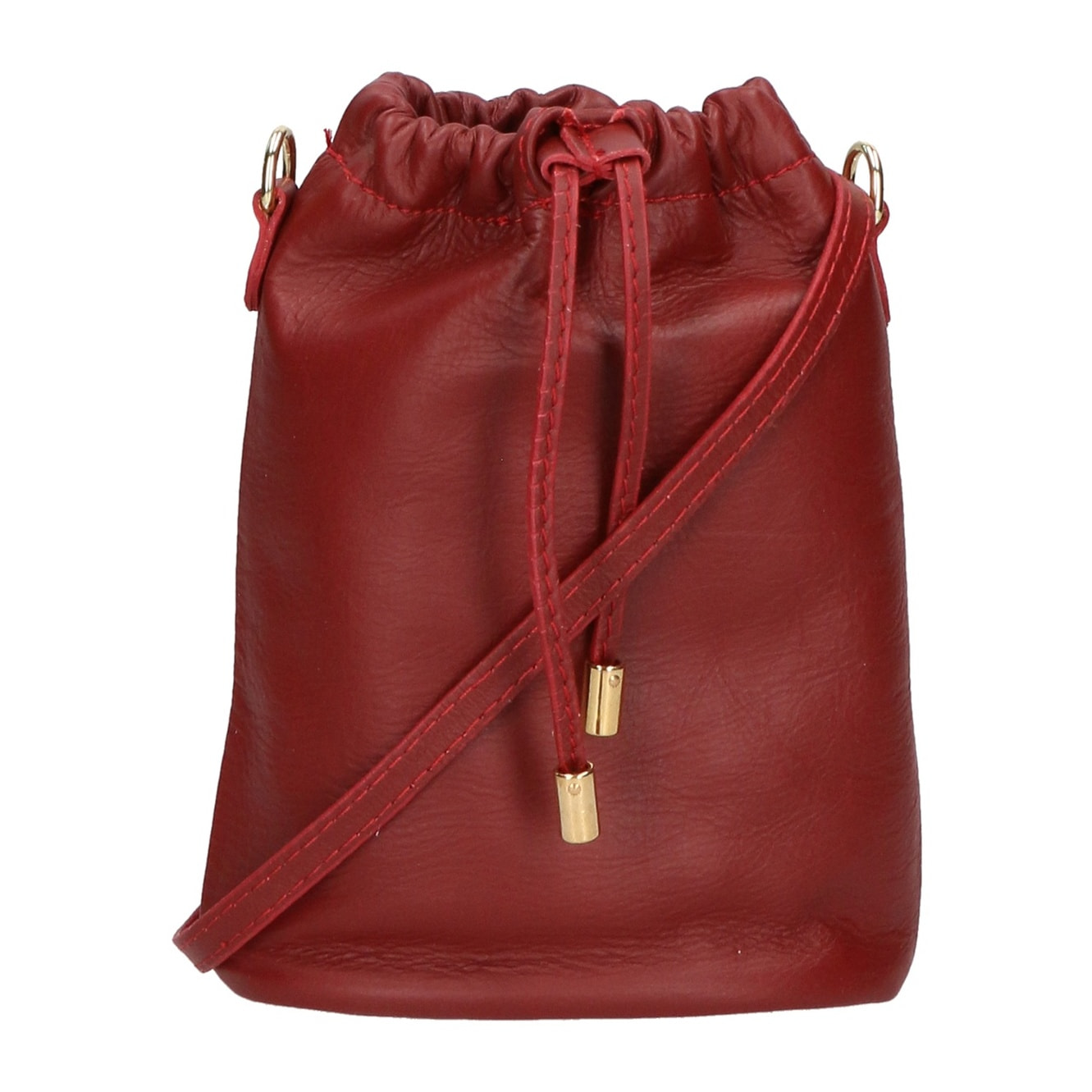 Borsa a sacca da donna - Modello Angela - Vera pelle - 16.0 x 20.0 x 7.0 cm