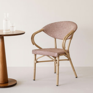 Lot de 2 fauteuils de table en textilène rouge AMALFI