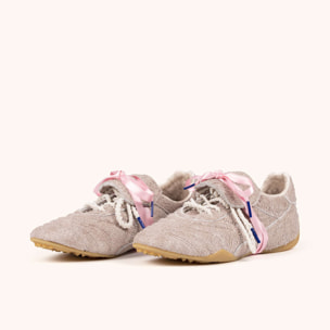 Zapatilla Retro-Futuro con Textura Yeti y Cintas Rosa MUNICH MUNDIAL STRADA YETI 05