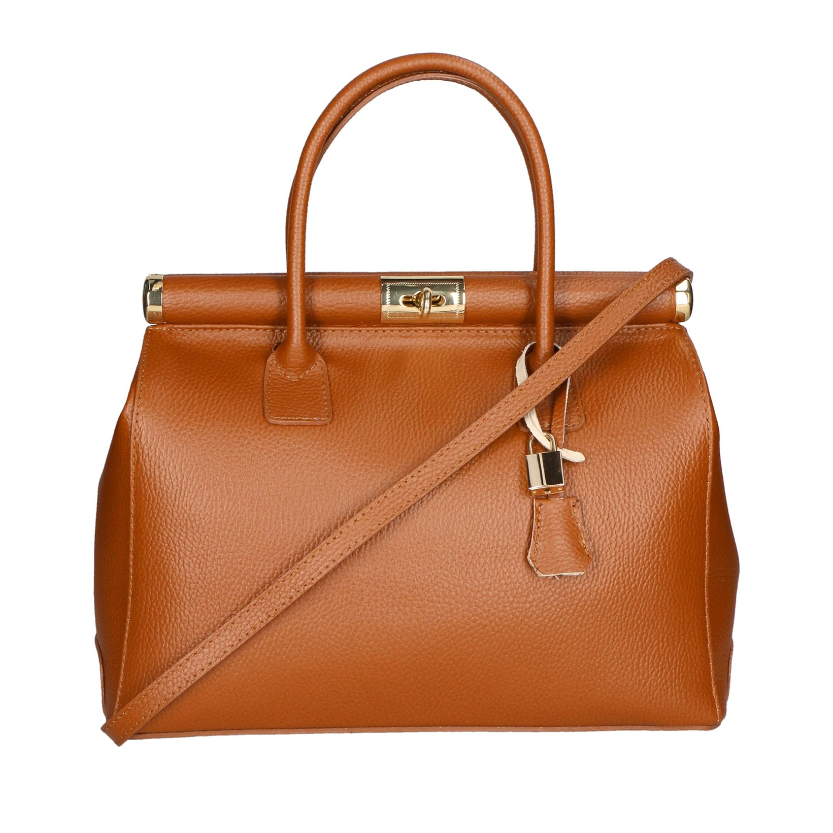 Borsa a mano da donna - Modello Aleria - Vera pelle - 35.0 x 26.0 x 16.0 cm