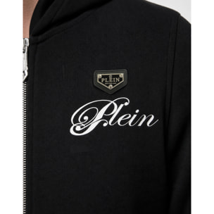 PHILIPP PLEIN Felpa con zip e cappuccio TEDDY