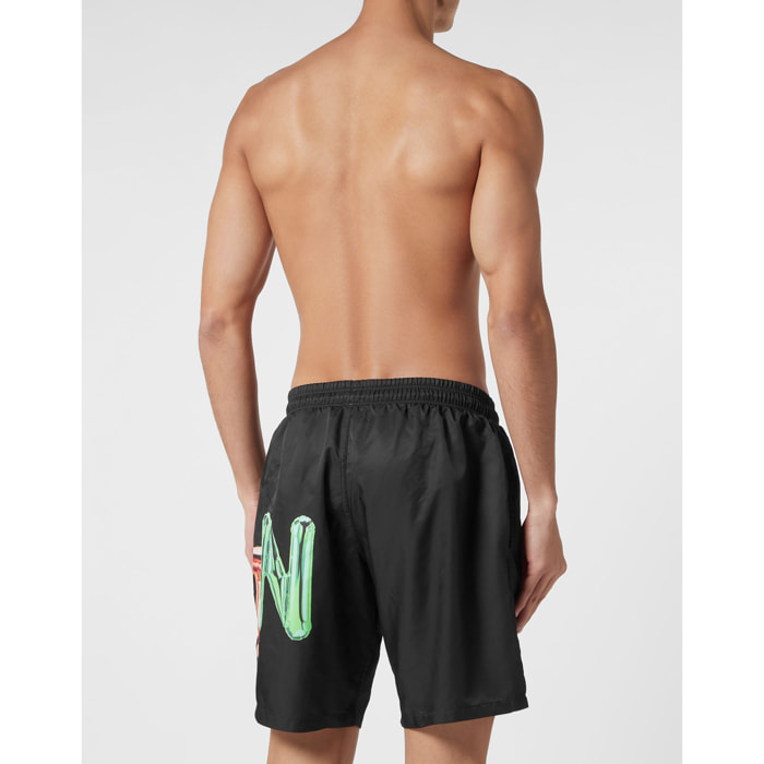 PHILIPP PLEIN Swim Trunks BOMBING GRAFFITI