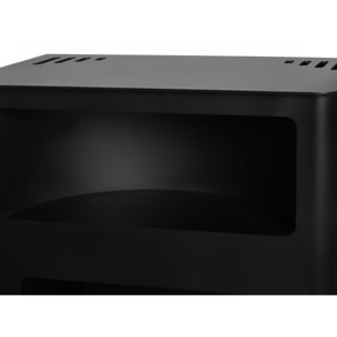 Poêle à éthanol 3kW design rectangulaire en acier noir