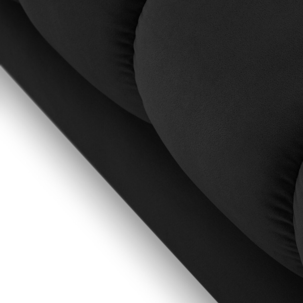 Méridienne gauche "Bali" en velours noir