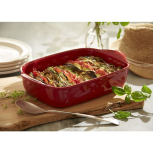 Plat au four EMILE HENRY rectangulaire 43x27cm Grand Cru rouge