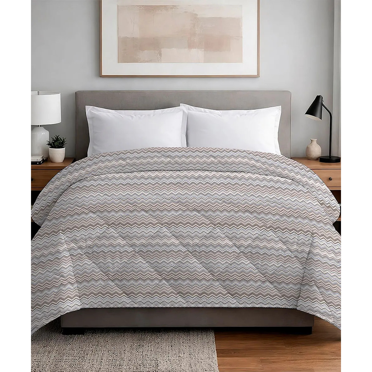 Trapunta invernale Baia Beige 300 grammi/mq in cotone e poliestere